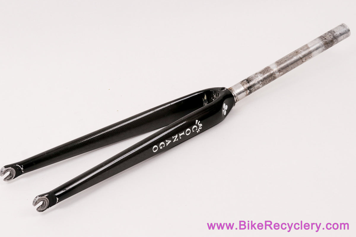 Colnago Flash Carbon Fork: 1" - Black - Vintage 2000's (EXC)