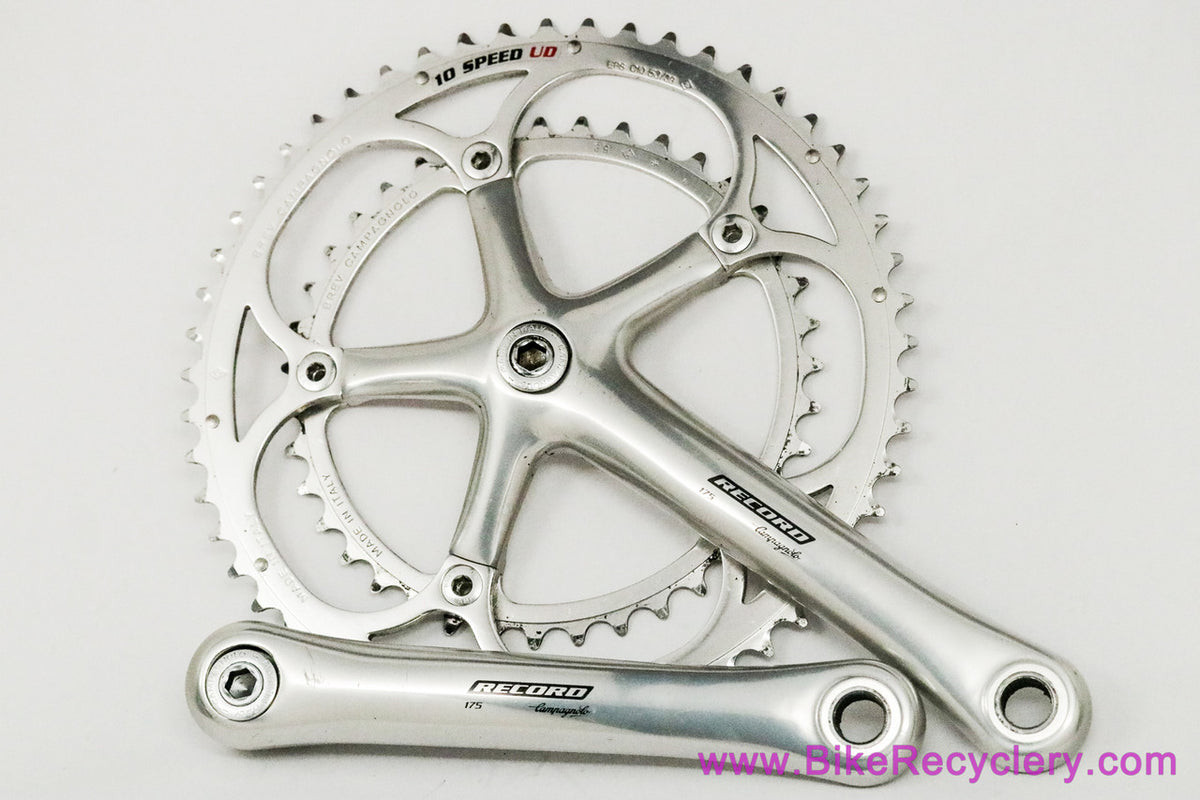 Campagnolo Record 10 Speed Crankset: Square Taper - 175mm x 53/39t - Silver/Alloy - FC02-RE (Near Mint)