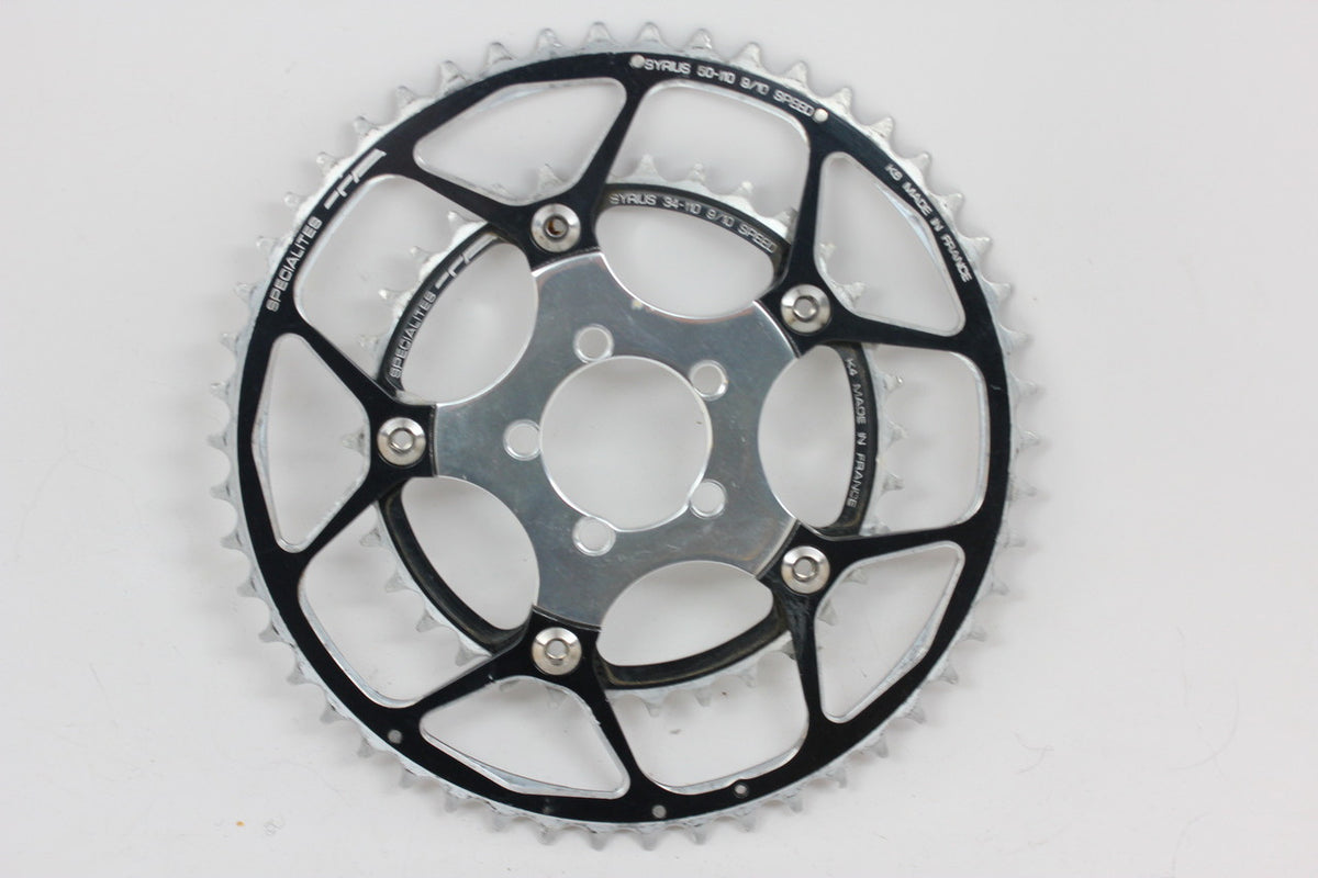 Cyclotourist Crank 50.4mm > 110mm Adapter & TA Zephyr 9/10sp Chainrings: 50t / 34t