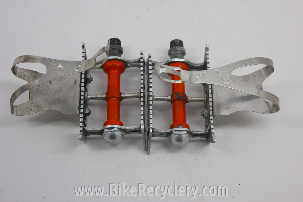 Hobbs of Barbican Lytaloy Pedals & GB Professional Toe Clips: 1940's English, RARE
