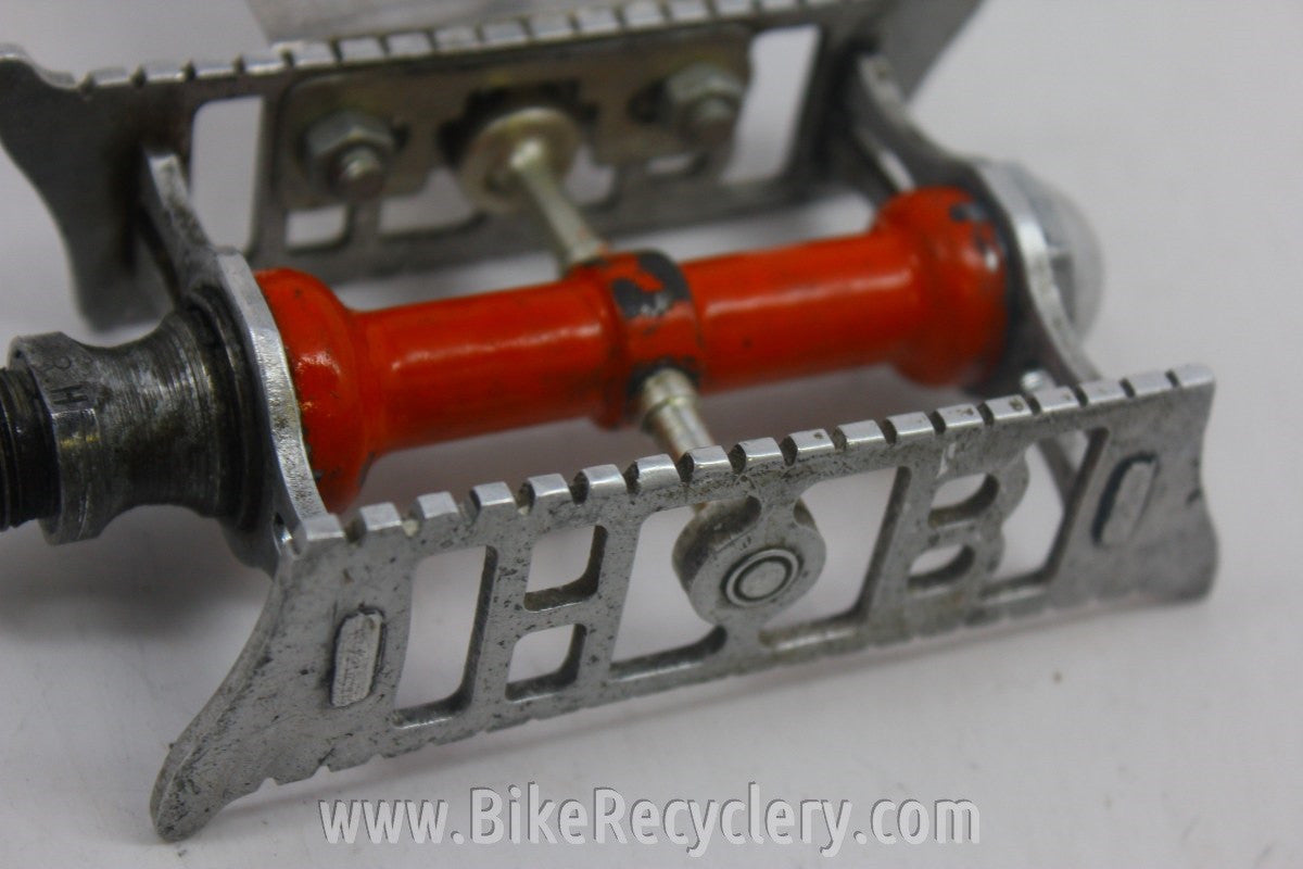 Hobbs of Barbican Lytaloy Pedals & GB Professional Toe Clips: 1940's English, RARE