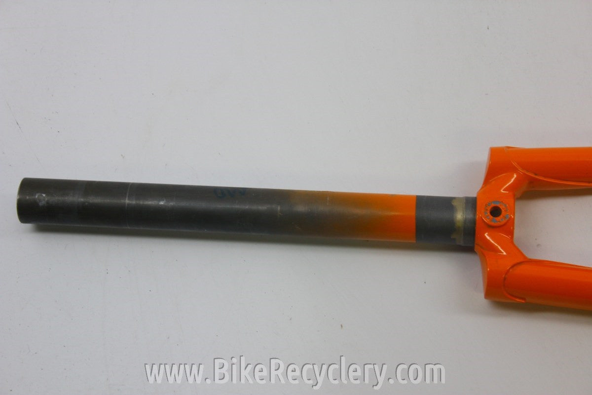 Waterford Steel Fork: Henry James Crown & Dropouts, Fender Eyelets, Molteni Orange 1" Ahead New Take-Off