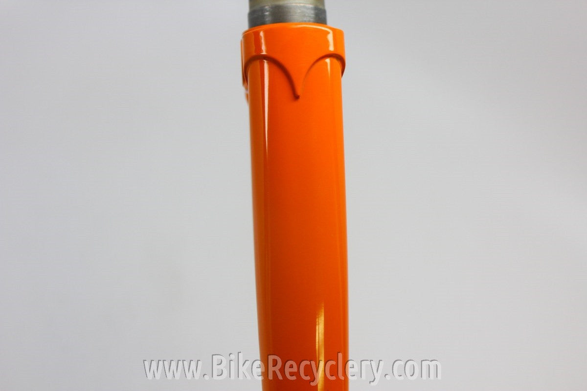 Waterford Steel Fork: Henry James Crown & Dropouts, Fender Eyelets, Molteni Orange 1" Ahead New Take-Off