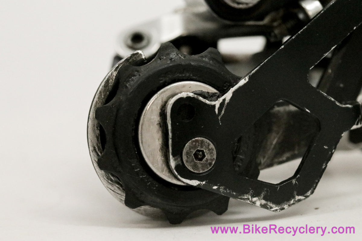 SRAM X9 Rear Derailleur: 9s / 10s - Mid Cage - Silver/Black w/ Red Pulley