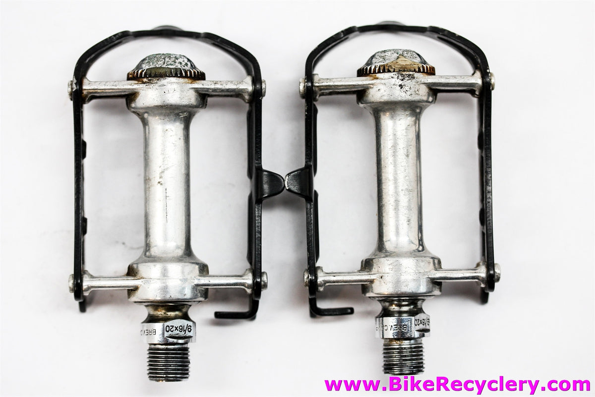 Campagnolo Record SL Superleggeri Strada Pedals: 1037/a - Black Cages (EXC)