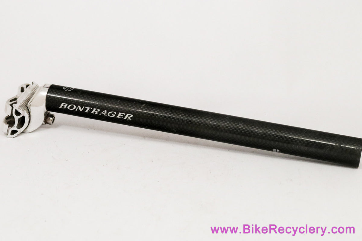 Vintage Bontrager Carbon Seatpost: 27.2mm - Black - Late 1990's / 2000's - Two Bolt (EXC+)
