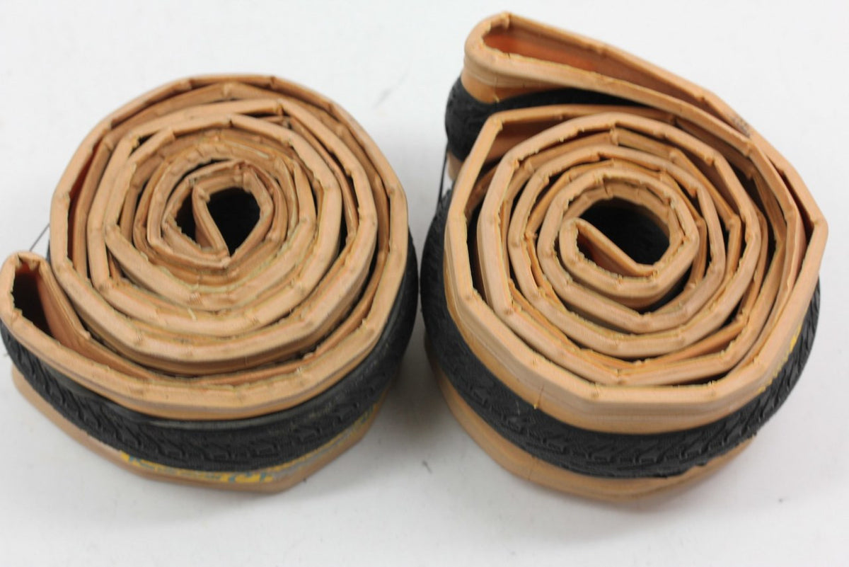 Panaracer Pasela Tourguard 700 x 23c Tires: Tan Skinwall - Kevlar Folding (1 NEW, 1 Take-Off)