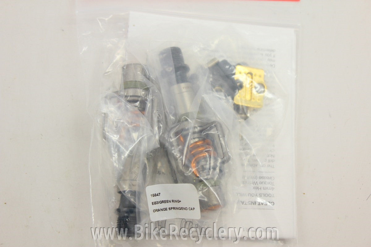 Crank Brothers Eggbeater 3 Pedals: Limited Edition Interbike 2014 Forest Green/Burnt Orange w/cleats NEW