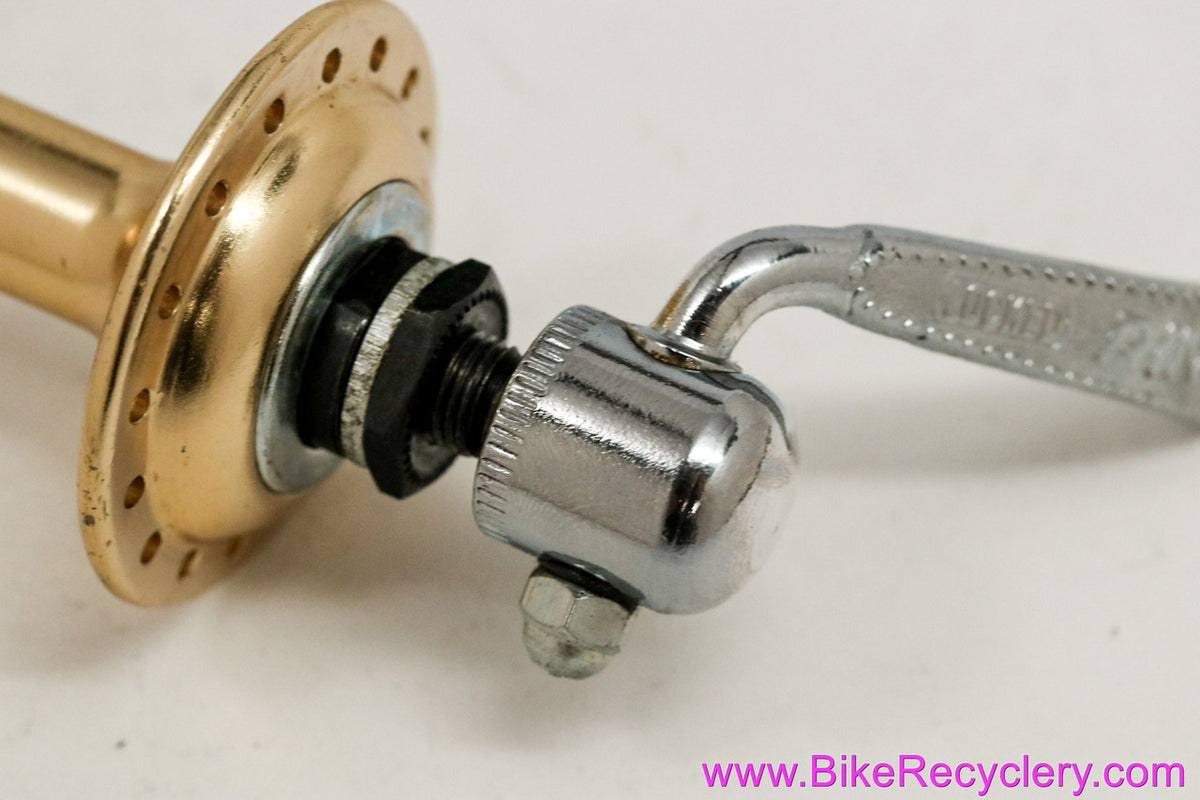 NOS Cambio Rino Excel Front Hub: 32H - Gold - QR Skewer - Vintage 1970's 1980's