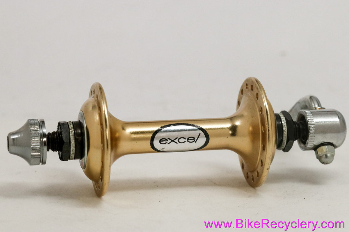 NOS Cambio Rino Excel Front Hub: 32H - Gold - QR Skewer - Vintage 1970's 1980's