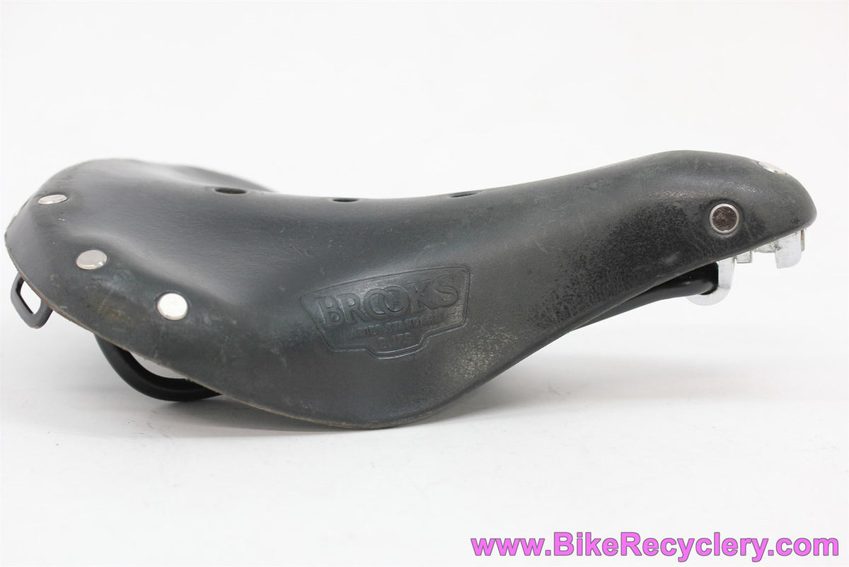 Brooks B17s Leather Saddle: Broken In Sitbone Indents - Black (EXC)
