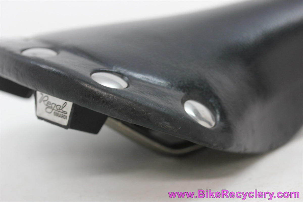 San Marco Regal Titanio Saddle: 1994 Original! -Black Textured Smooth Leather - Ti Rails & Rivets (Near MINT+)