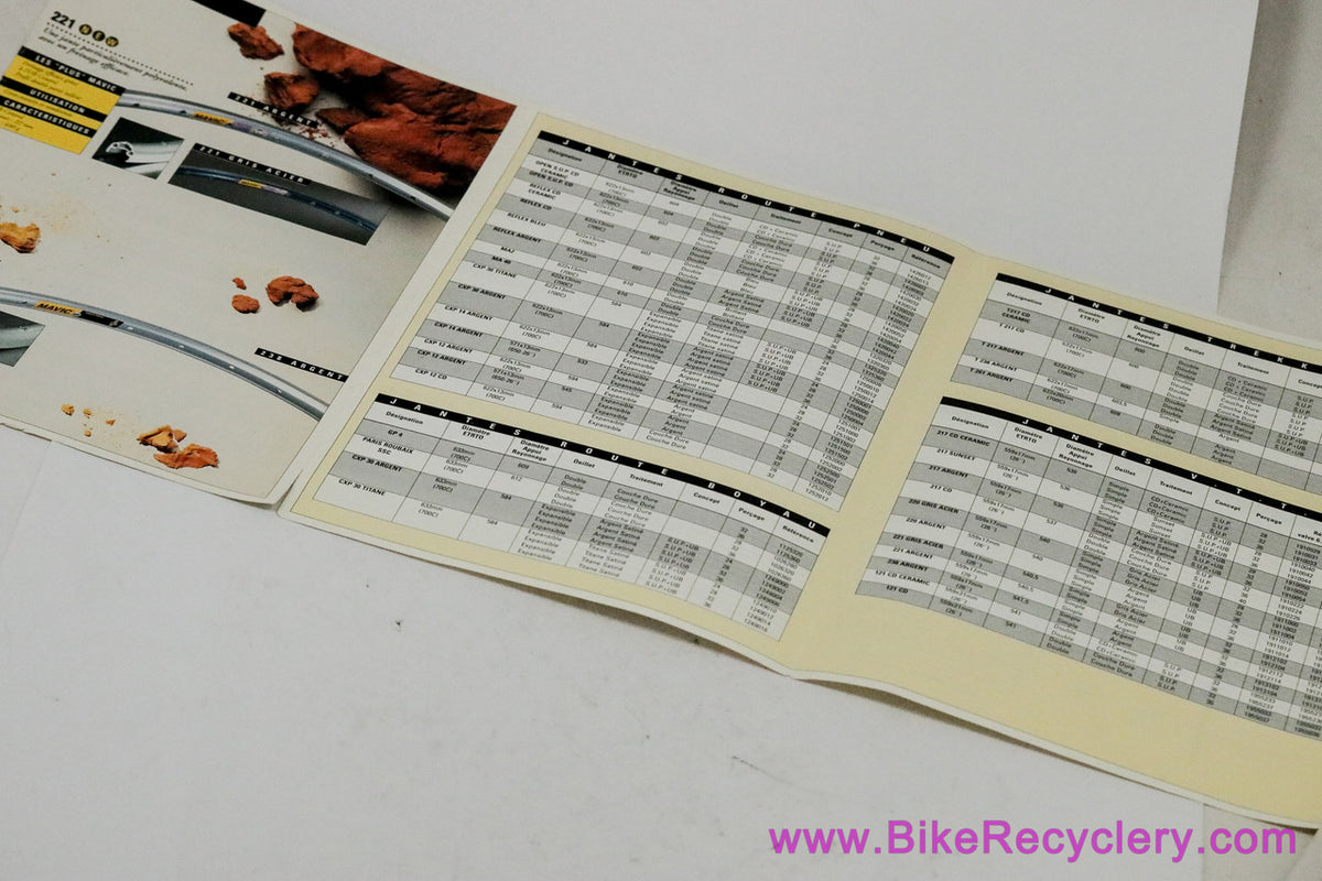 1996 Mavic Rim Catalog Lot: Full Size + Brochure & Wheel Building Guide (Mint & Average)