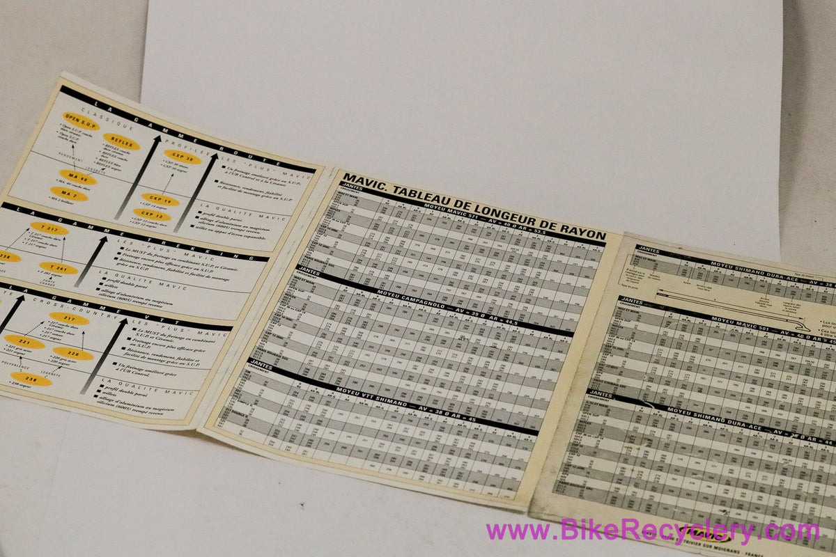 1996 Mavic Rim Catalog Lot: Full Size + Brochure & Wheel Building Guide (Mint & Average)
