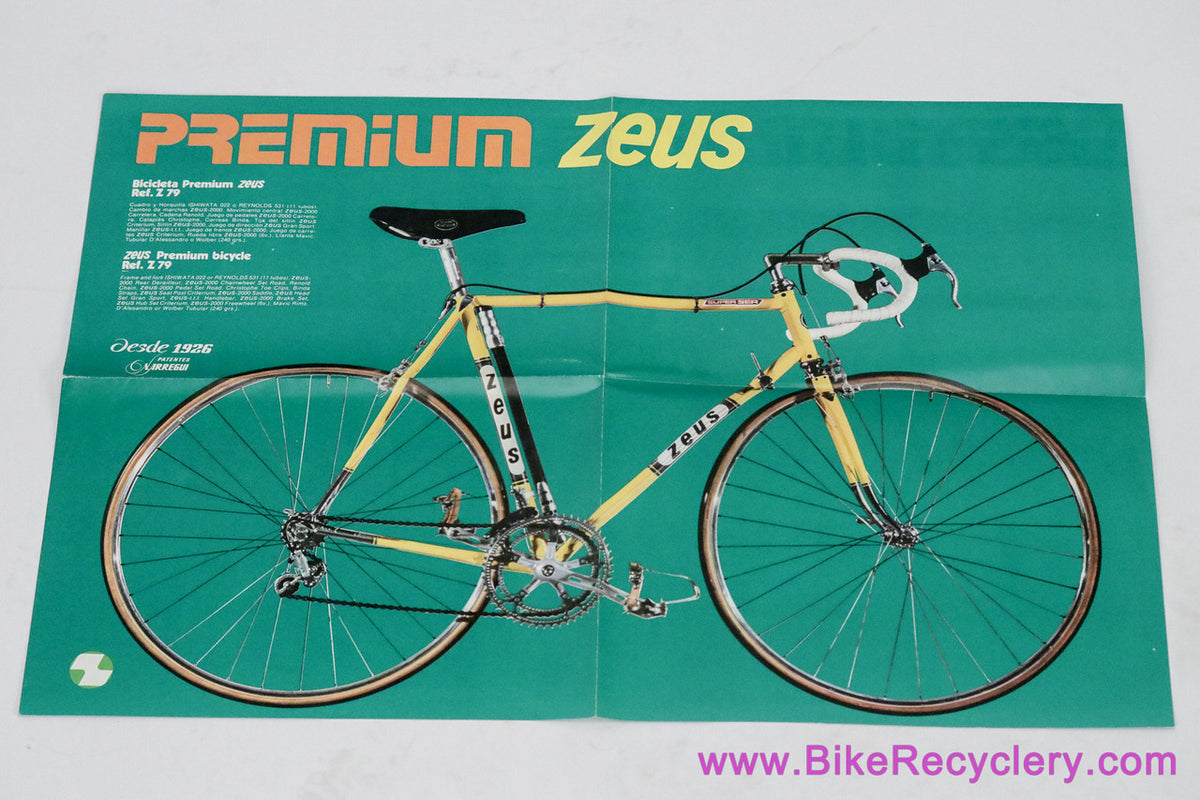 Premium Zeus Ref. Z 79 Poster / Bikes Catalog: 24x17" - Rare (Near Mint+)