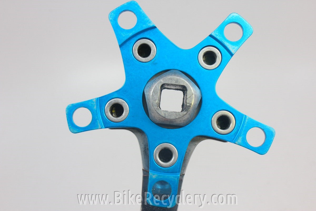 Cook Brothers E-Type Crankset: Polished w/ Blue Spider, 176mm, 94/58 BCD
