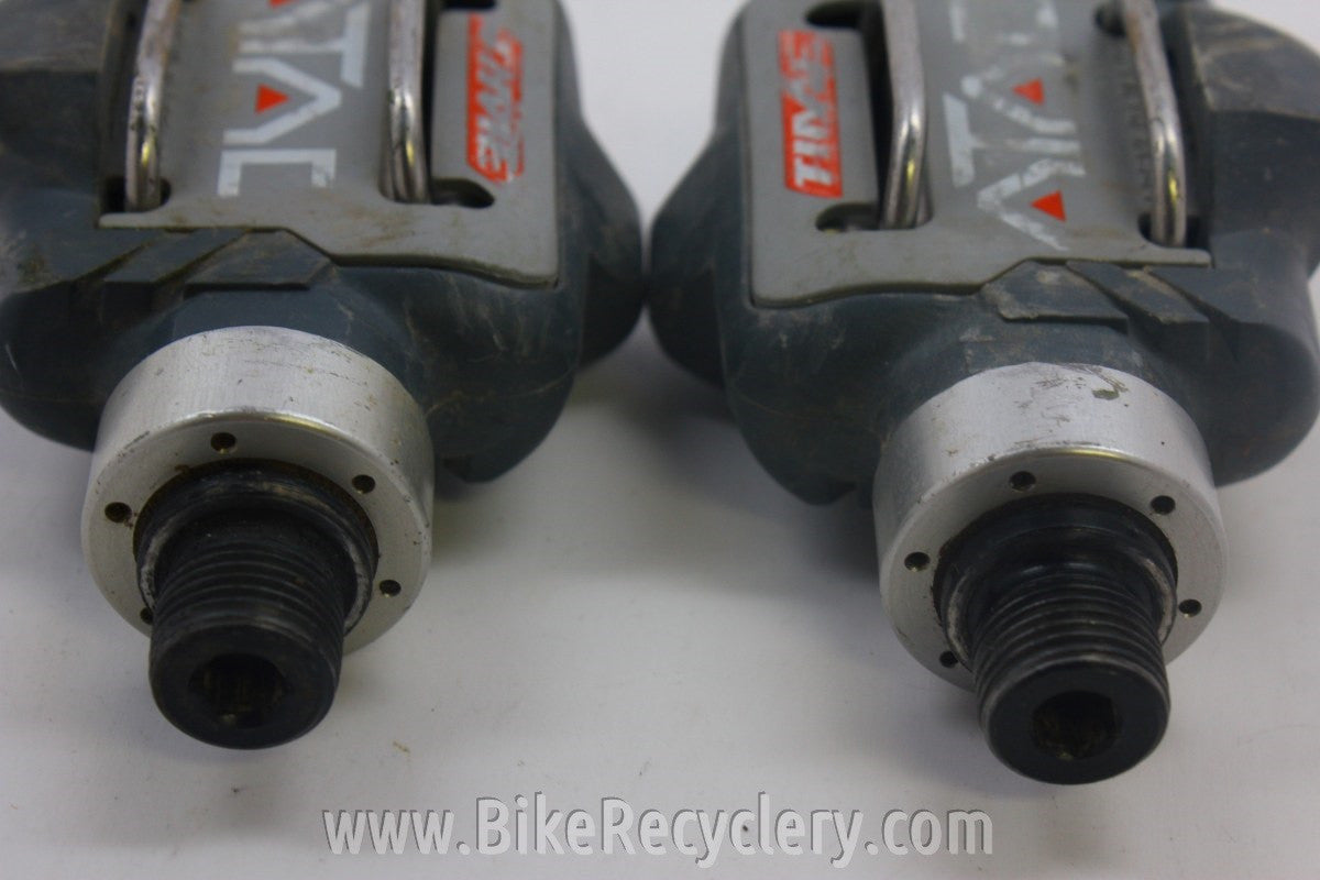 Vintage Time A.T.A.C. Clipless Pedals: 1990's, Gray/Black