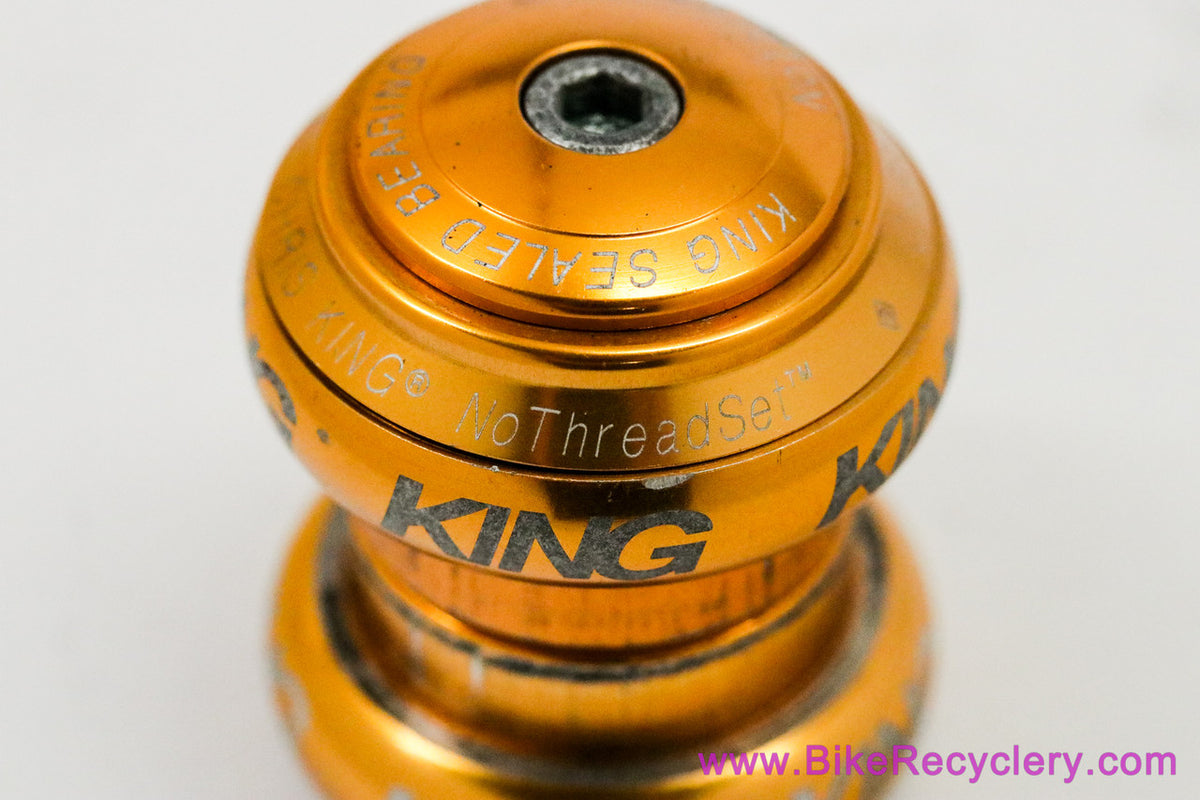 Chris King 1 1/8" NoThreadSet Threadless Headset: Gold- Bold