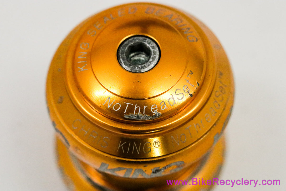 Chris King 1 1/8" NoThreadSet Threadless Headset: Gold- Bold