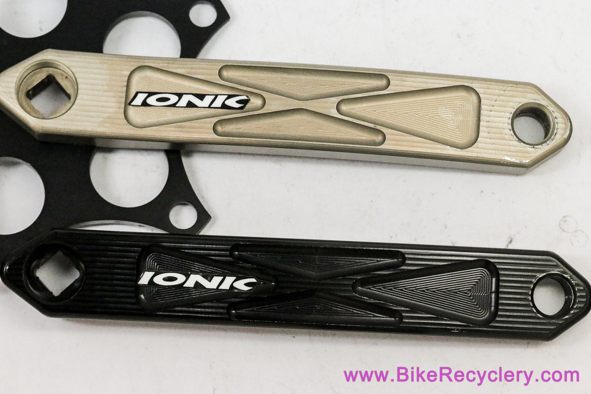 Ionic Billy / B2 Bomber 1x Crank Arms: CNC Machined Rarity! 172.5mm x 130mm - Black & Gold - 1990's/2000's (Near Mint++ LOW MILES)
