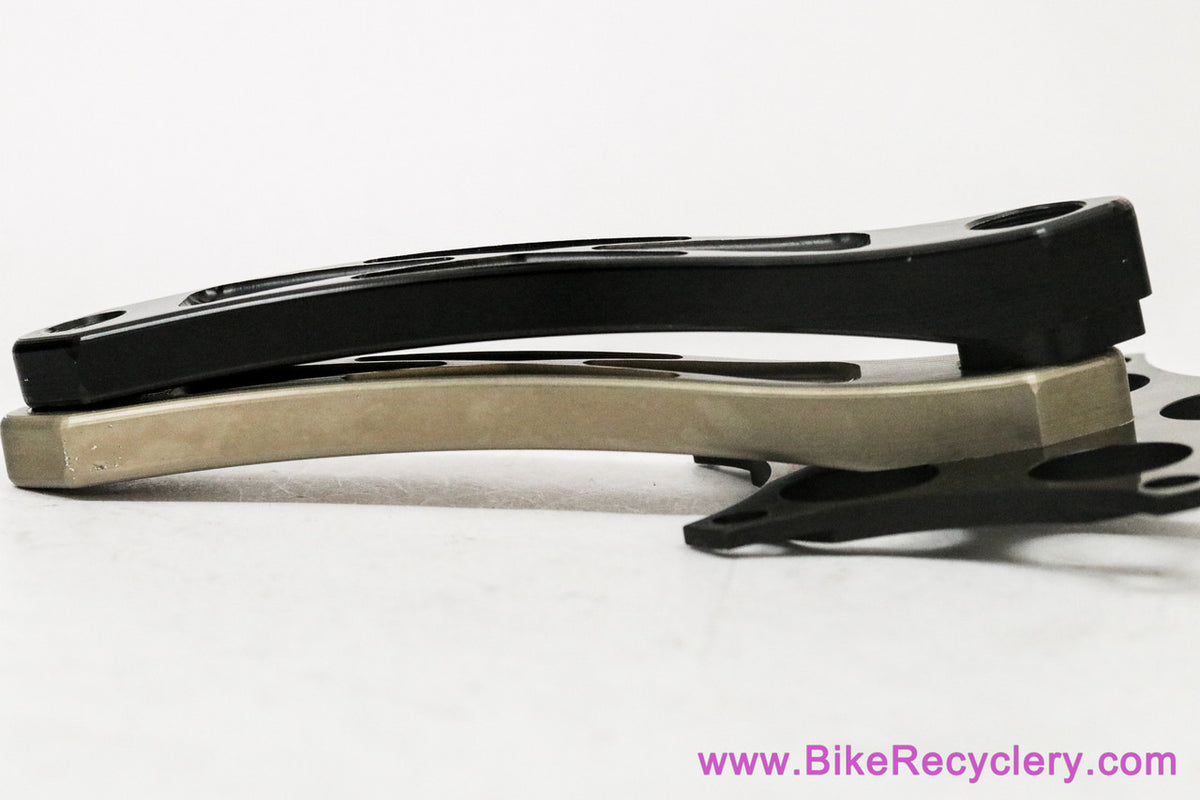 Ionic Billy / B2 Bomber 1x Crank Arms: CNC Machined Rarity! 172.5mm x 130mm - Black & Gold - 1990's/2000's (Near Mint++ LOW MILES)
