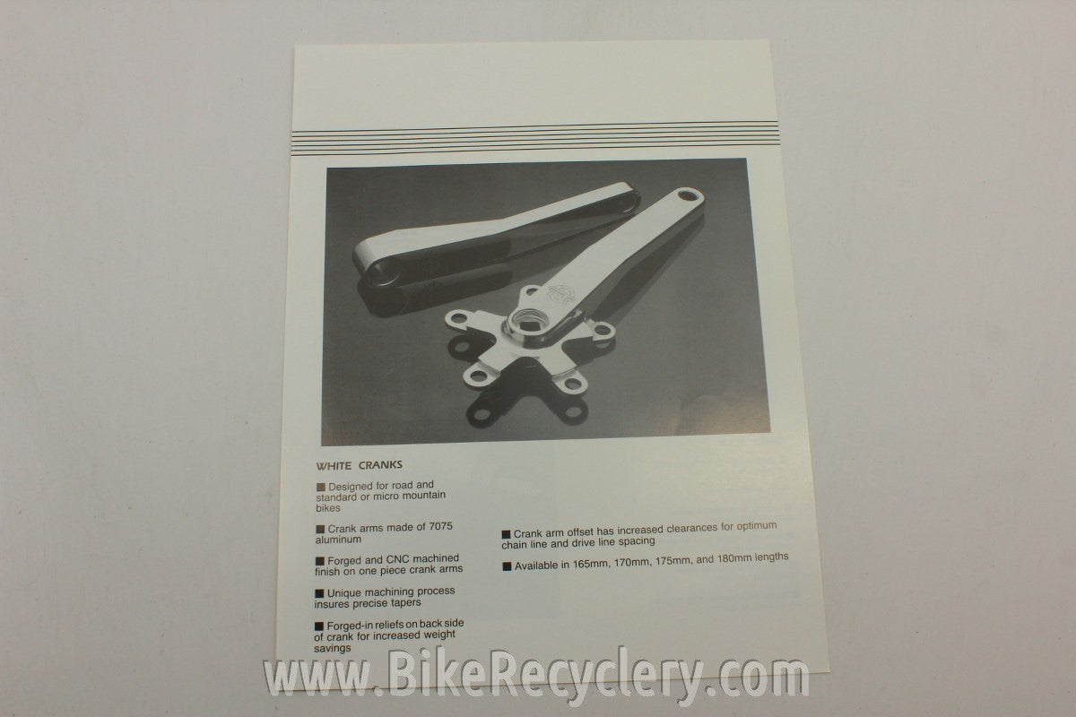 1990's White Industries Catalog & Dealer Price List