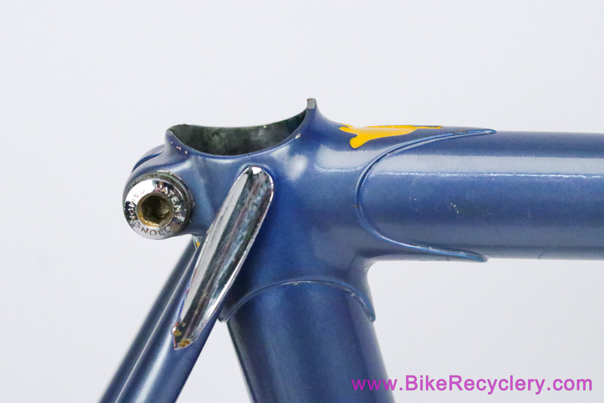 ~1973 SOMEC Special Frameset: 56cm - 12th Frame!!! - Unrestored - Blue/Yellow - Tulip Pantograph (EXC+)