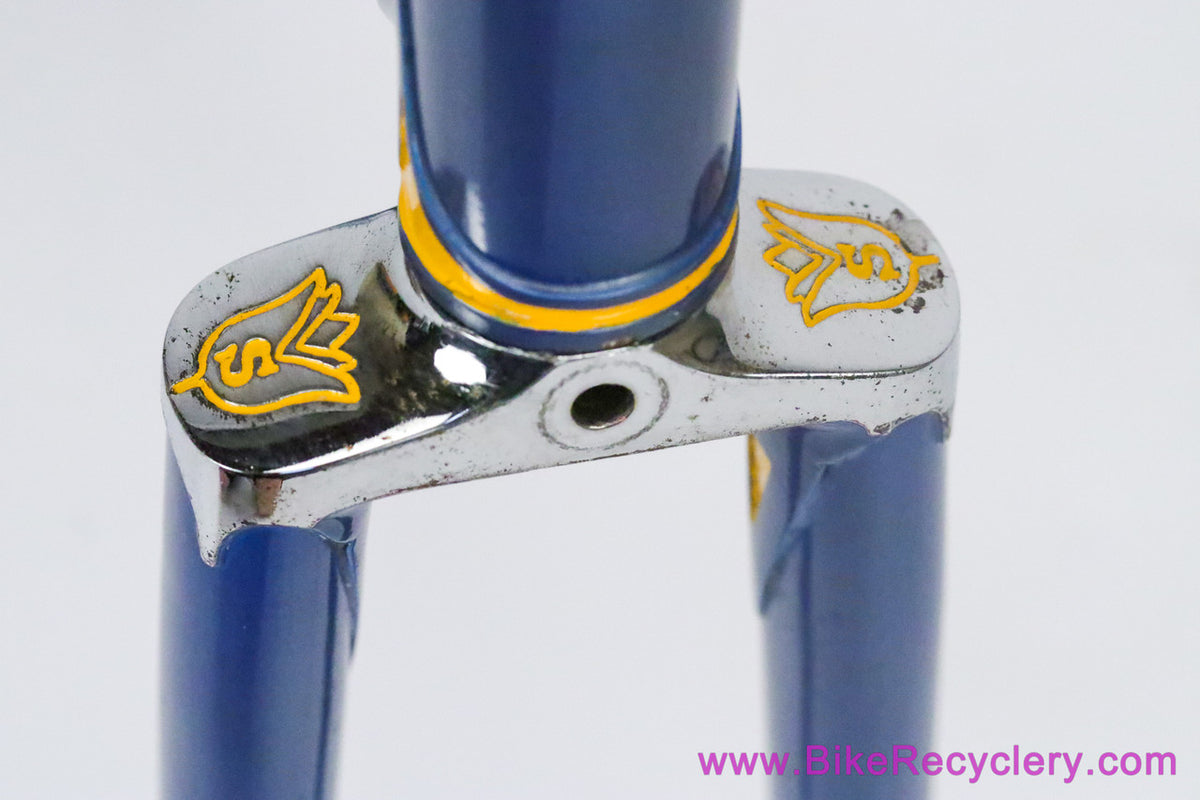~1973 SOMEC Special Frameset: 56cm - 12th Frame!!! - Unrestored - Blue/Yellow - Tulip Pantograph (EXC+)