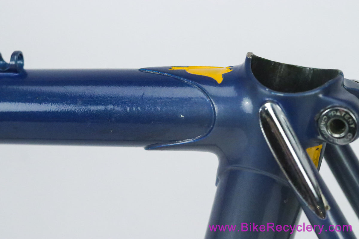 ~1973 SOMEC Special Frameset: 56cm - 12th Frame!!! - Unrestored - Blue/Yellow - Tulip Pantograph (EXC+)
