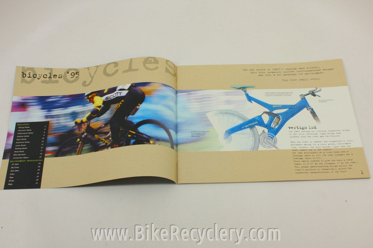 1995 Scott Bicycles Catalog: Unishock, Vertigo LSD, etc