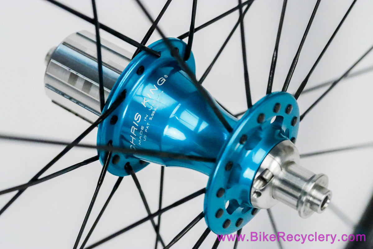 Chris King R45 Turquoise / HED Belgium C2 Wheelset: 28H - Shimano HG 11s - Sugar Wheel Works (Mint, Low Miles)