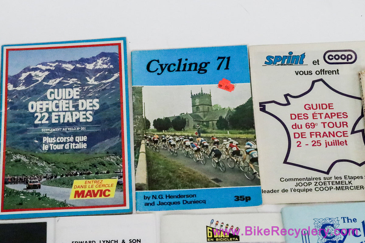 Vintage Bike Catalog & Pamphlet LOT: Detto / Chris Kvale / Automoto / Hetchins / Rodriguez Tandem / Guide Etapes...