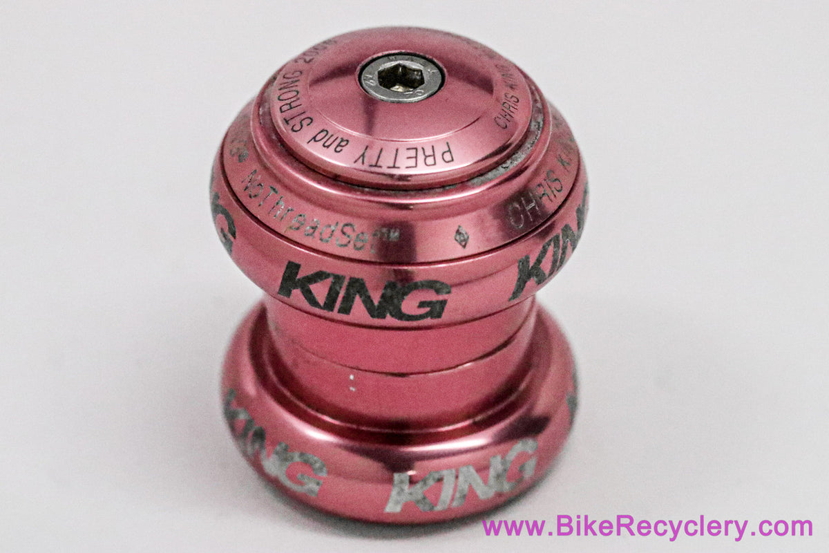 Chris King Pretty And Strong 1 1/8" NoThreadSet Threadless Headset: Pink - 2008 Edition - RARE (EXC)