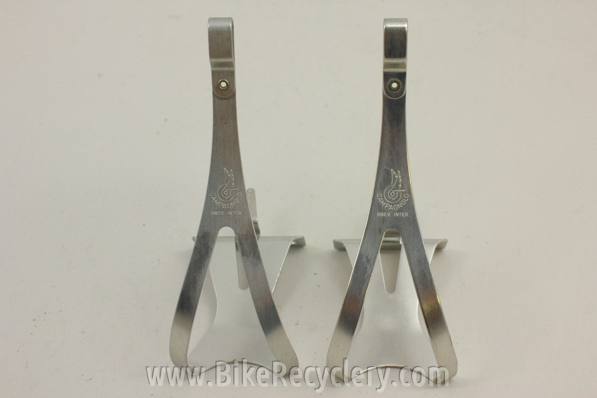 Campagnolo Record Toe Clips: Alloy, Wheel Logo, LARGE