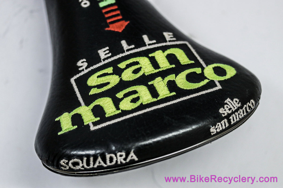 San Marco Squadra HDP No Slip Saddle: Textured & Embroidered Leather (Near Mint+)