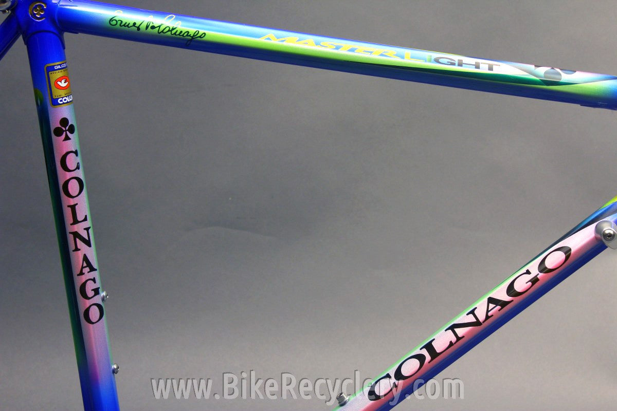 NOS 1995 Colnago Master Light Frame & Fork: 51cm Art Deco Blue