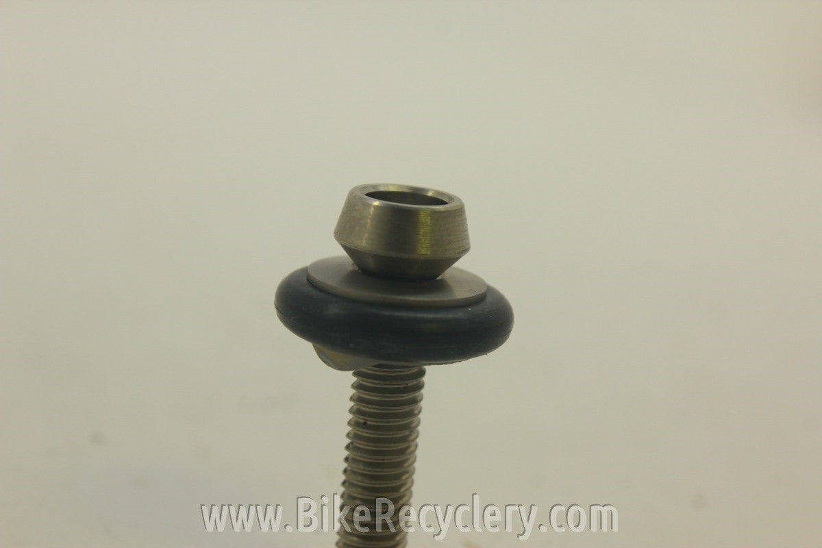 Campagnolo Brake Barrel Adjusters! Titanium w/ Black O-Rings, 5g (Pair)