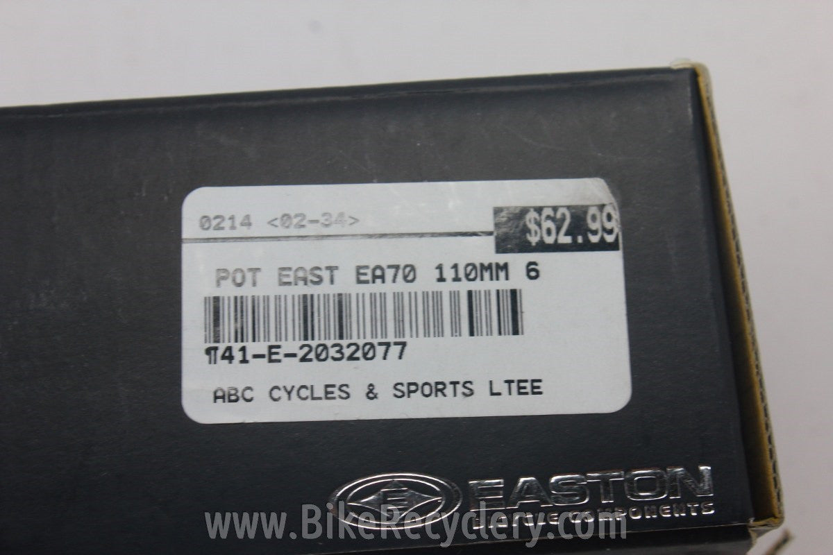 NEW Easton EA70 Stem: 110mm x 31.8mm, 6 Degree