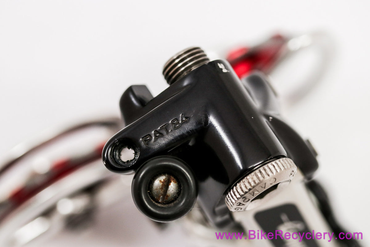 Campagnolo Super Record 4001 Rear Derailleur: Red Bullseye Jockeys - Pat 1984 (Low Miles Near Mint+)