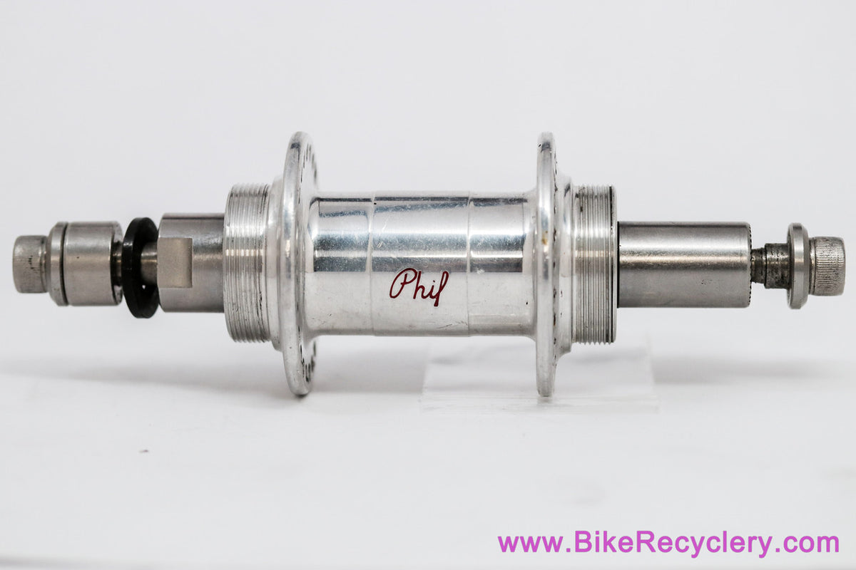 Phil Wood Tandem Disc/Drum Rear Hub: 140mm x 48H - Silver (Near Mint Perfect Bearings)
