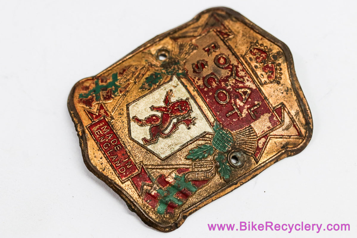 Royal Scott Head Badge: Brass - English 3 Speed 1950's 1960's 1970's