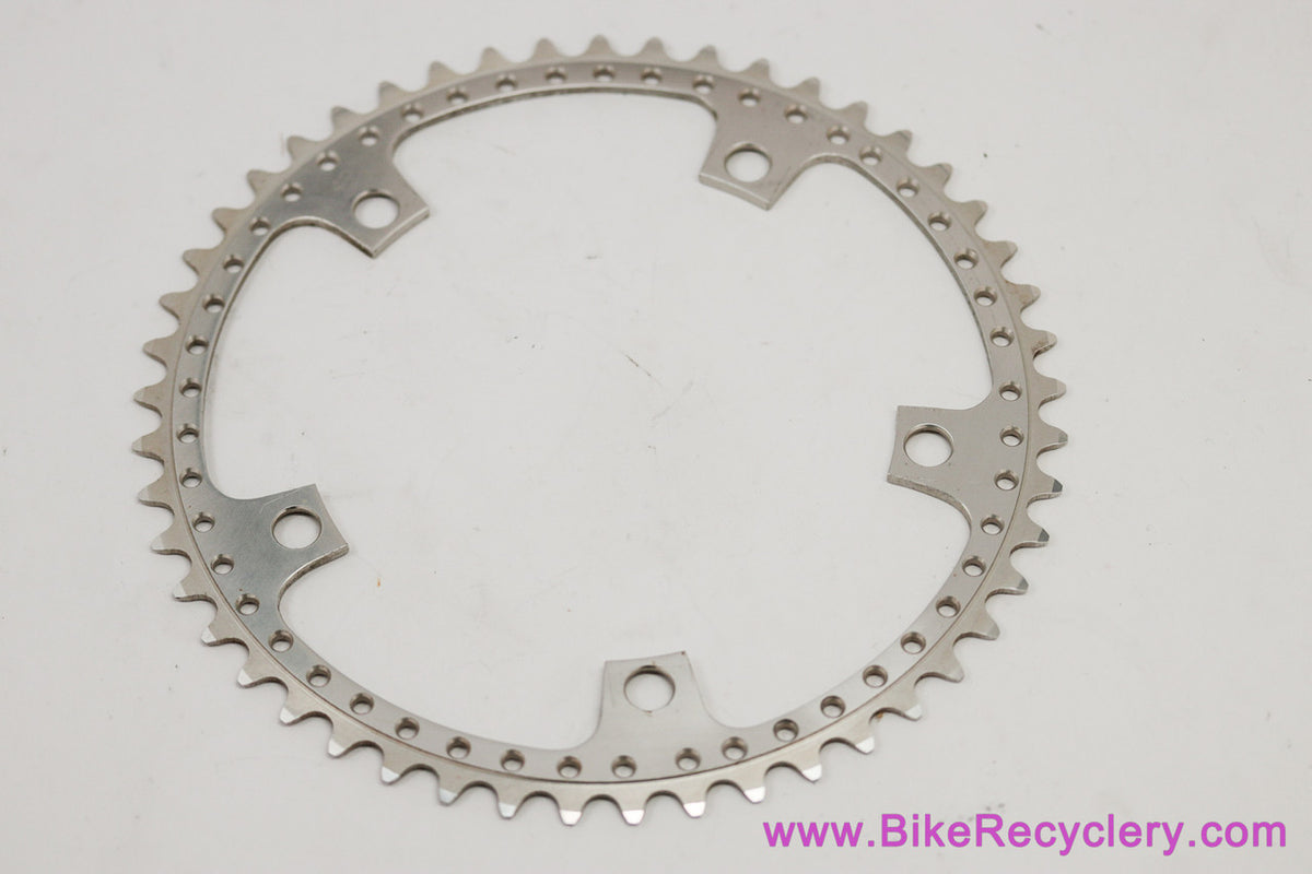 Custom Drillium Chainring: 49t x 144mm - Silver (Near Mint+ Low Miles or NOS)