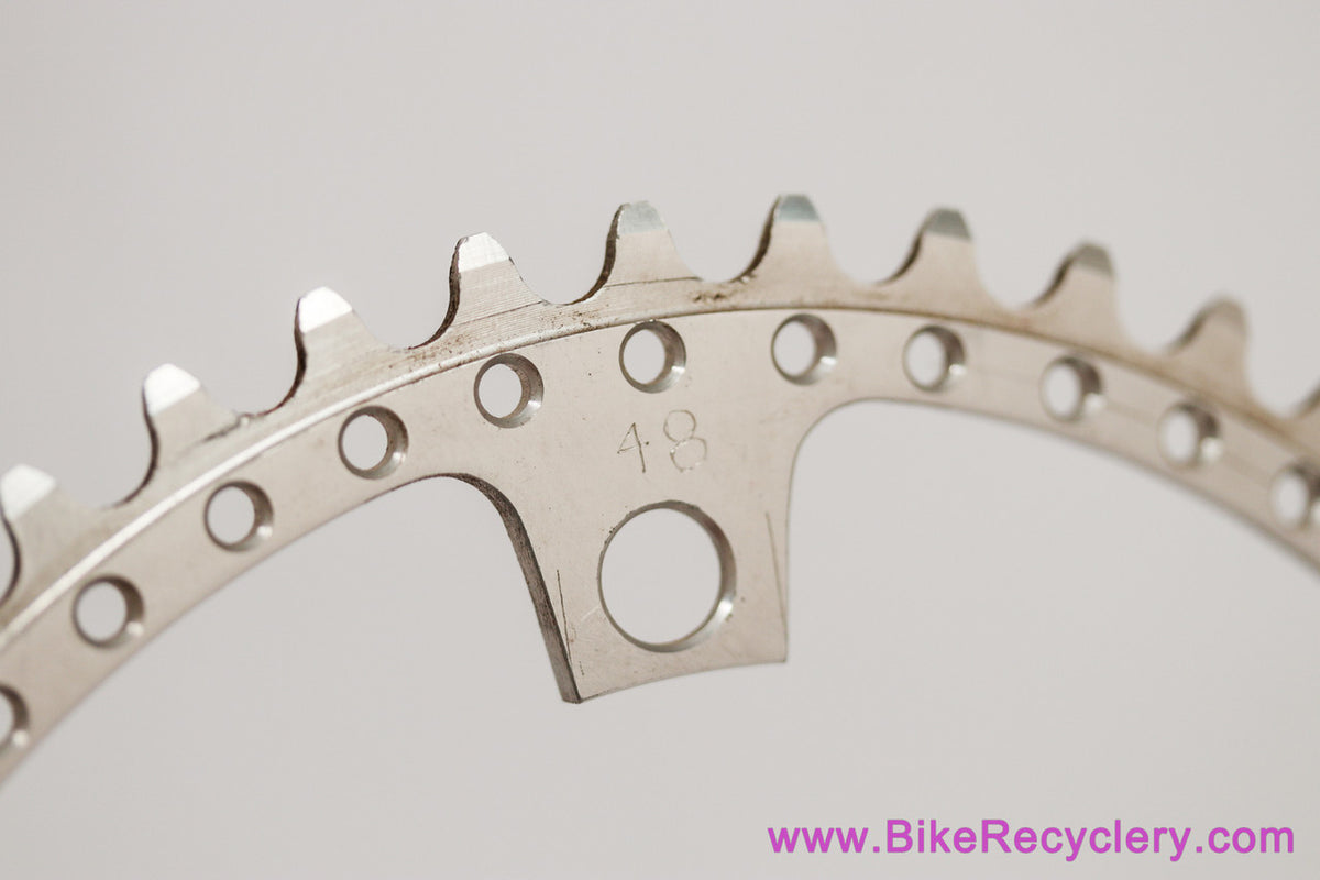 Custom Drillium Chainring: 48t x 144mm - Silver (EXC)
