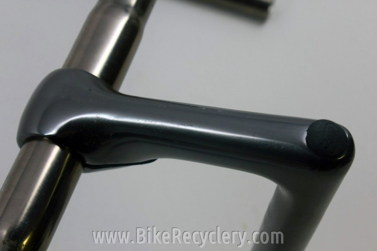 3TTT Gunmetal / Pewter Handlebars & Stem: 44cm Competizione, 110mm Record