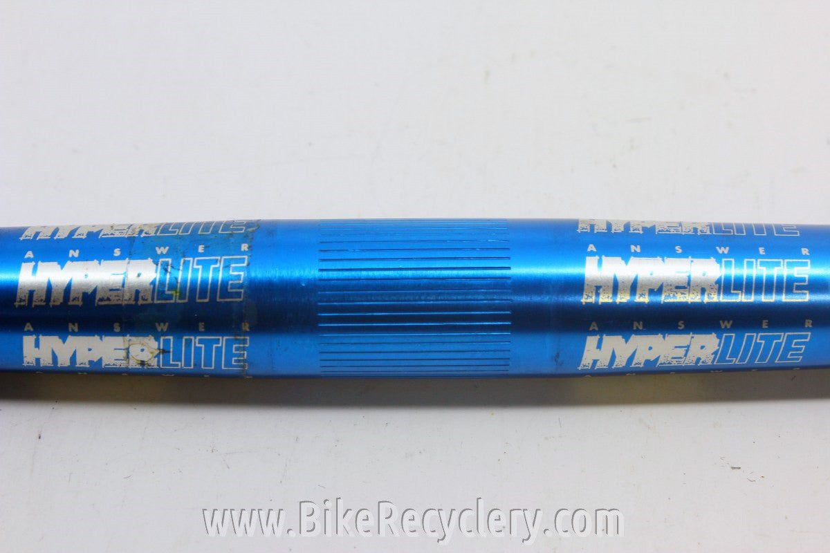 Answer Hyperlite Mountain Bike fFlat Handlebar: Blue Anodized, 25.4mm