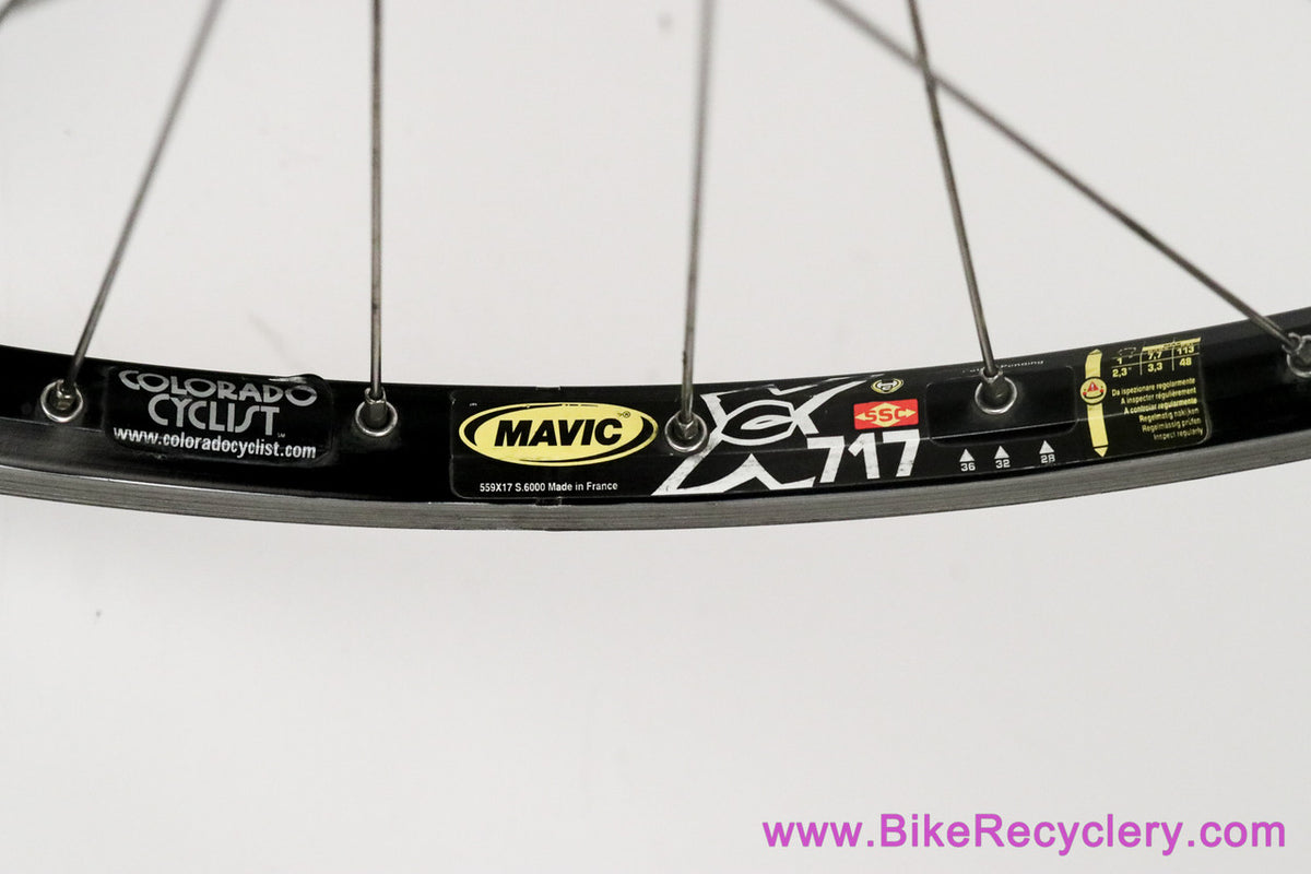 Mavic XC 717 / XT HB-M760 Rim Brake 26" FRONT Wheel: 32H - Black (EXC+)