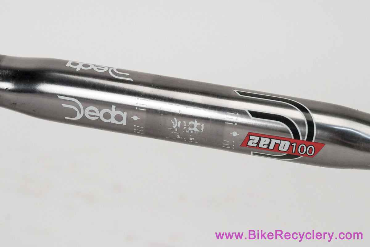 Deda Elementi Zero 100 Dark Silver Polish Drop Handlebar: 46cm (44cm c-c) x 31.8mm (Near Mint+)