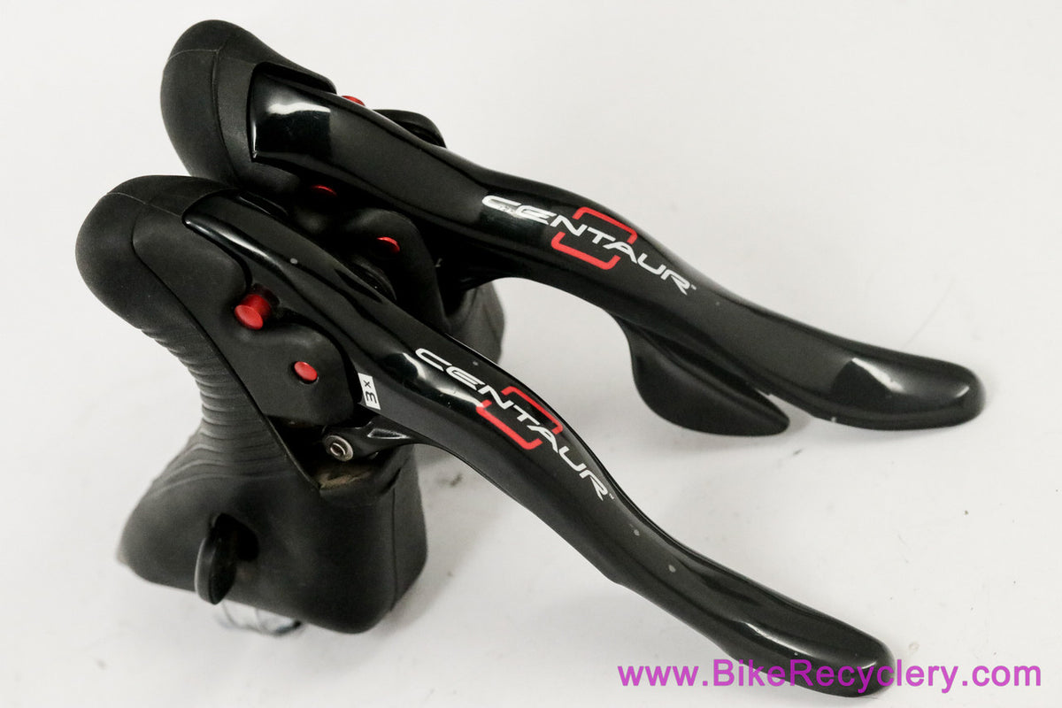 Campagnolo Centaur 10s Ergo PowerShift Shifters: Triple/Double - Black / Red (Barely Used Near Mint+)
