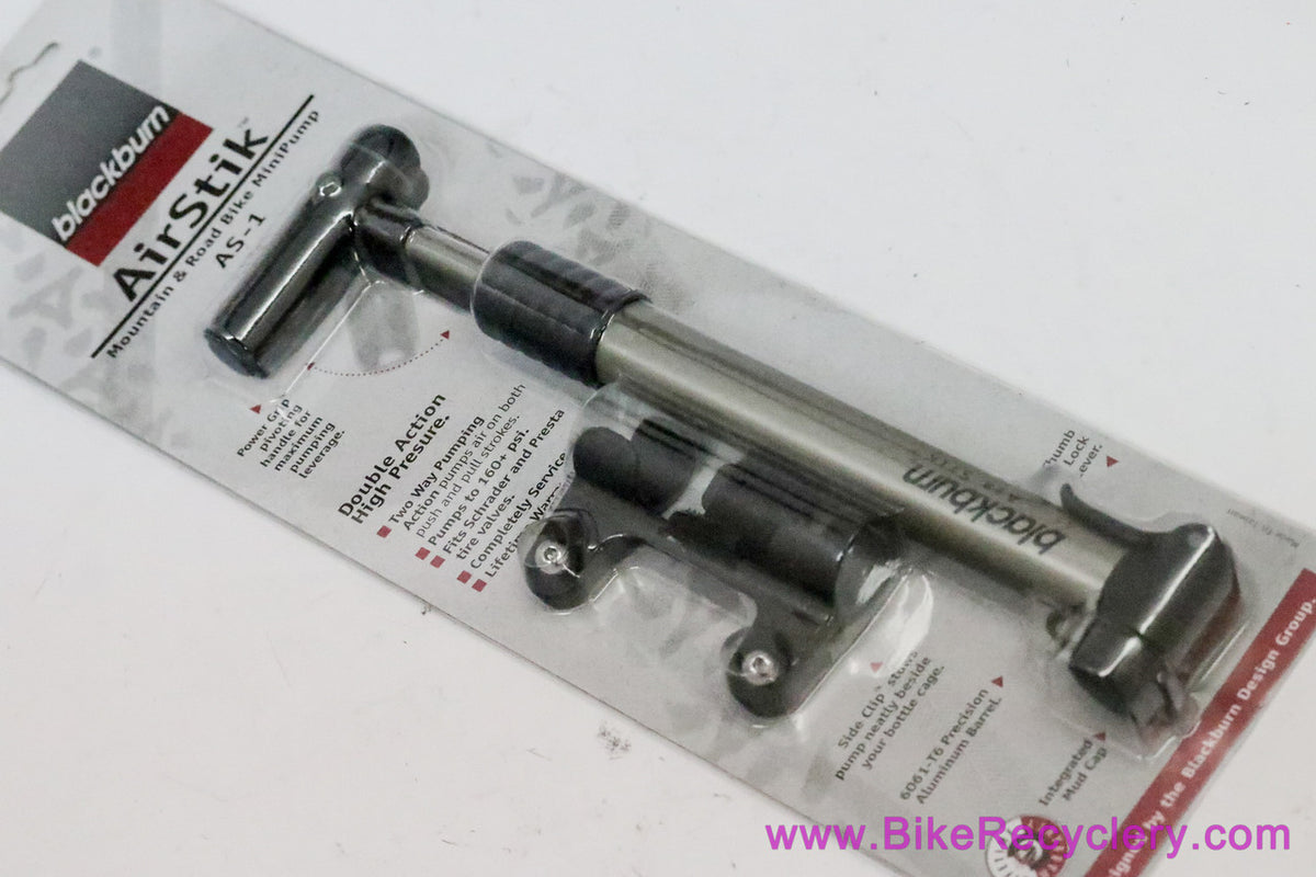 Blackburn AS-1 AirStik Mini Pump: Dual Action (NEW)