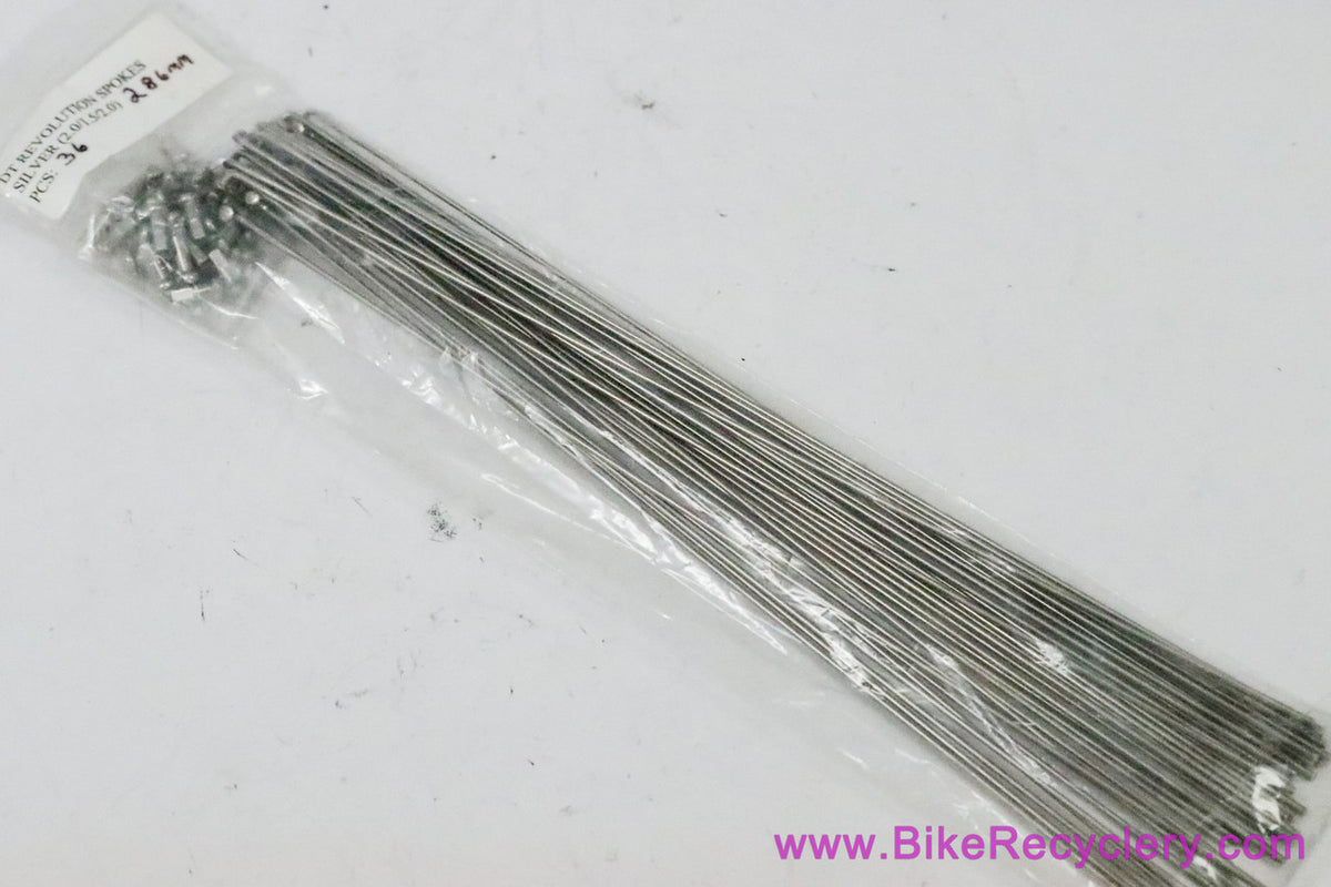 DT Swiss Revolution Spokes: 286mm - Double Butted - Nipples (36 Count)